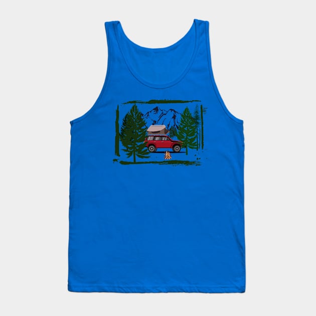 Camper Roof Tent Pure Nature Tank Top by Hariolf´s Mega Store